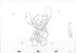 300x209 walt disney tv animation art cel production drawing lilo stitch - Tv Drawing