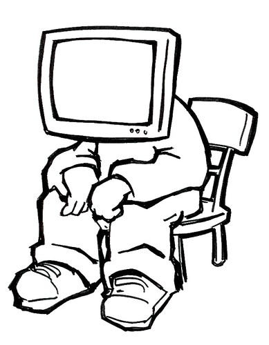389x500 shut the kids up drawing - Tv Drawing