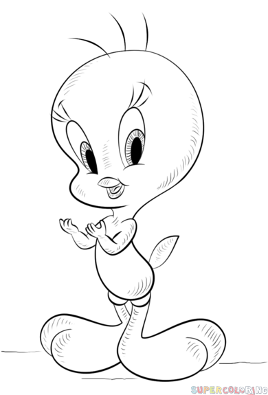 Tweety Bird Drawing At Paintingvalley Com Explore Collection Of