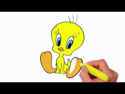 480x360 coloring pages - Tweety Bird Drawing