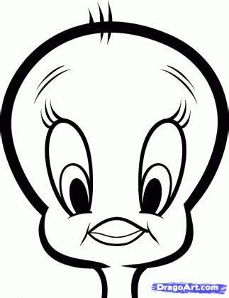 323x420 tweety bird drawing easy - Tweety Bird Drawing