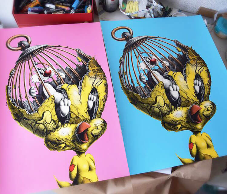 750x640 tweety pie drawing - Tweety Drawing