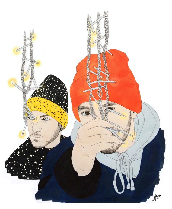 570x693 Twenty One Pilots Drawing Print Etsy - Twenty One Pilots Drawing