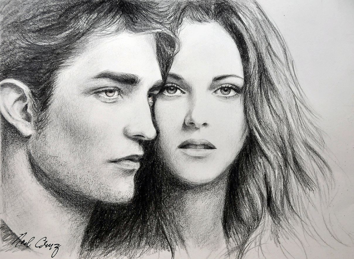 1209x884 robert and kristen in twilight - Twilight Drawings