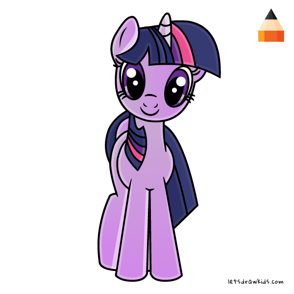 600x600 How To Draw Twilight Sparkle My Little Pony Step - Twilight Sparkle Drawing