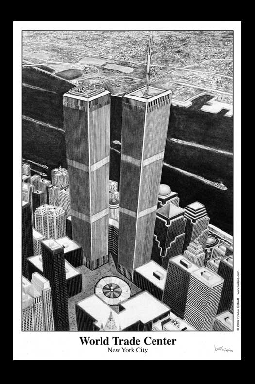 Twin Towers Drawing at PaintingValley.com | Explore collection of Twin