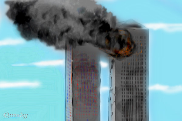 600x400 twin towers a landscape speedpaint drawing - Twin Towers Drawing