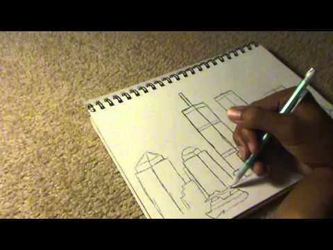 480x360 drawing of the twin towers tutorial - Twin Towers Drawing