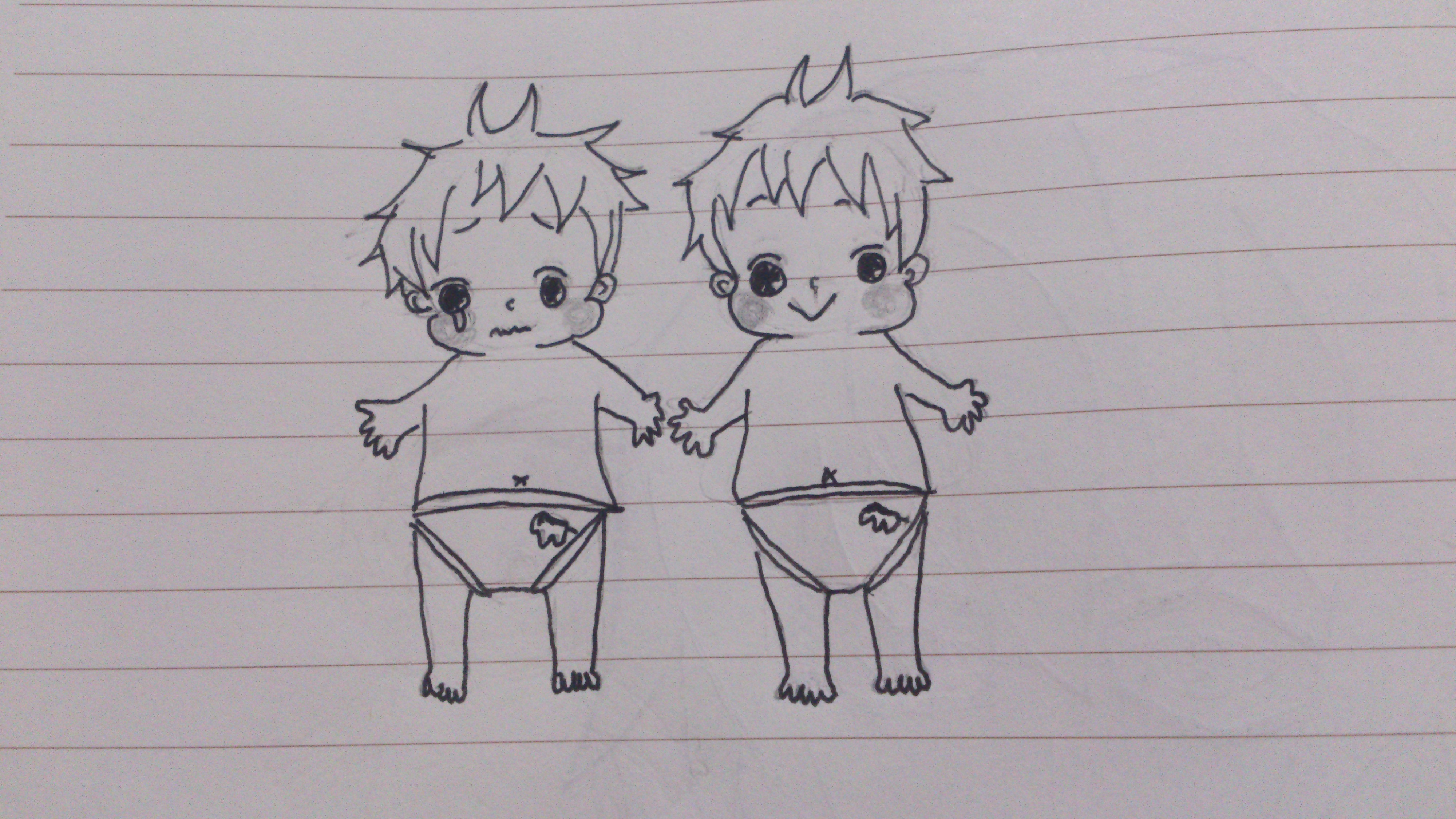 4000x2250 the twins from gakuen babysitters drawing + tulipmania exhibition - Twins Drawing
