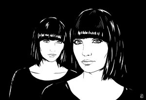 300x206 twin drawings fine art america - Twins Drawing