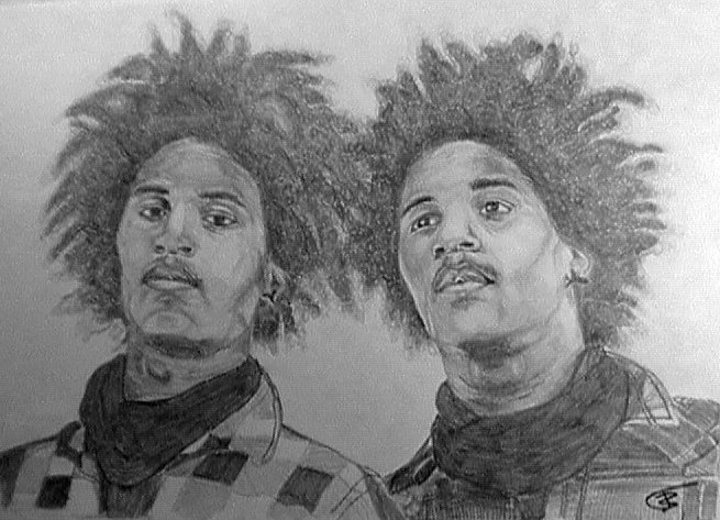 655x473 amazing les twins drawings - Twins Drawing