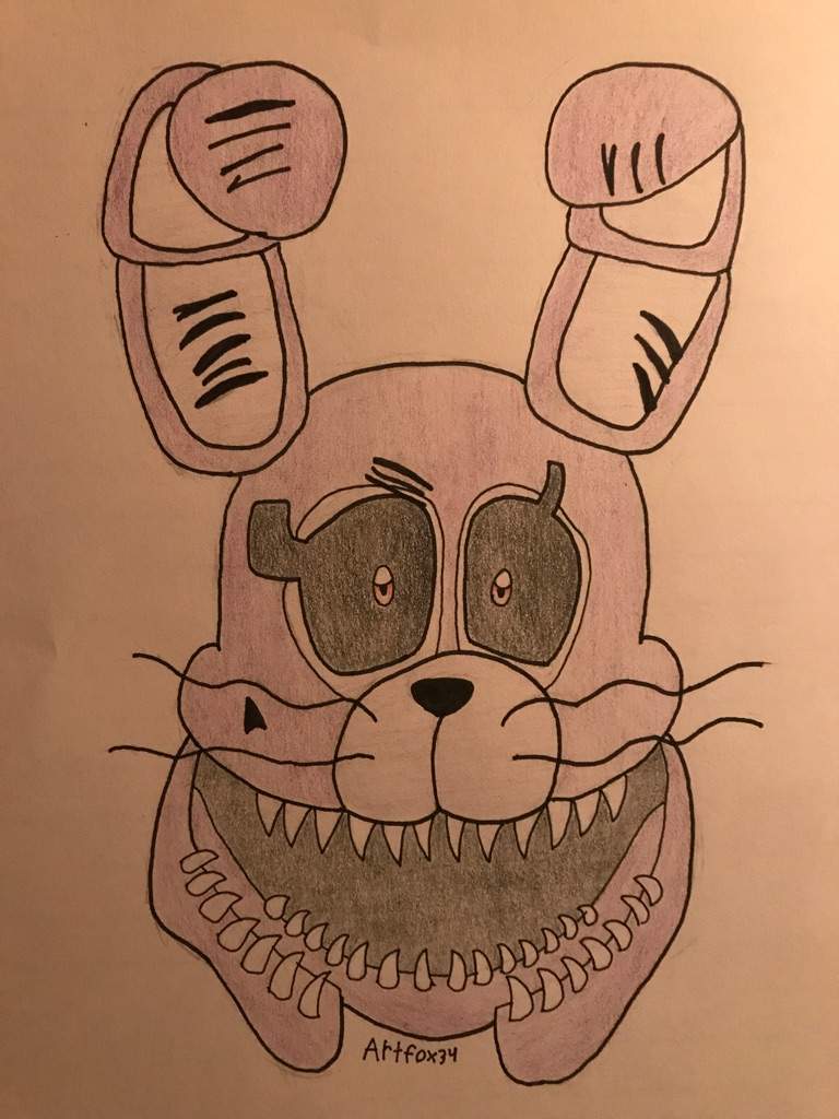 768x1024 Twisted Bonnie Drawing Five Nights At Freddy's Amino - Twisted Drawings