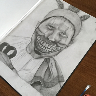 320x320 Wip Drawing Of Twisty The Clown From American Horror Story, I've - Twisty The Clown Drawing