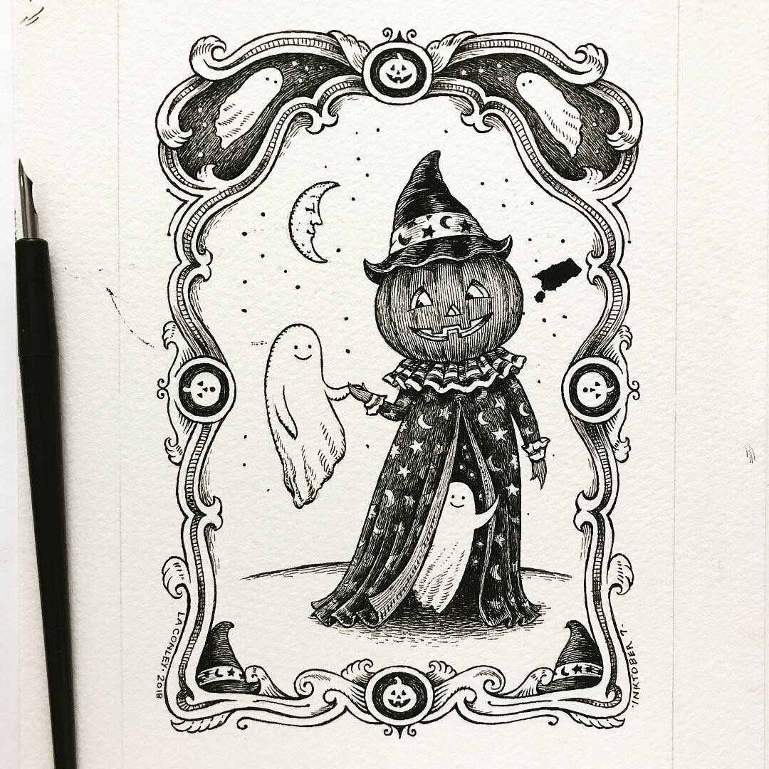 1080x1080 Inktober - Twitter Drawing