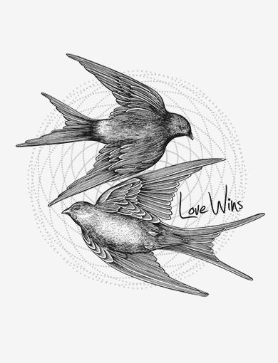 390x510 two birds flying with the idea of possibility cause art tells - Two Birds Drawing