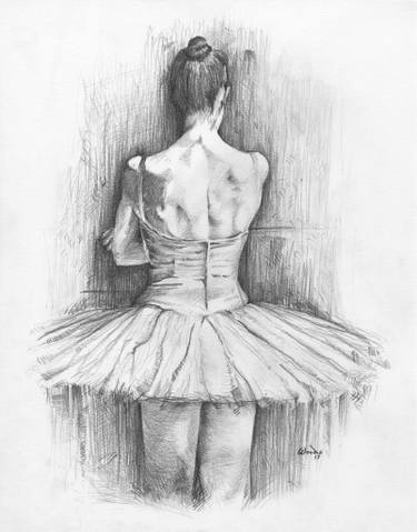 375x479 Ballerina Study Two Drawing - Two Drawing