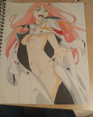 320x400 Zerotwo Drawings On Paigeeworld Pictures Of Zerotwo - Two Drawing