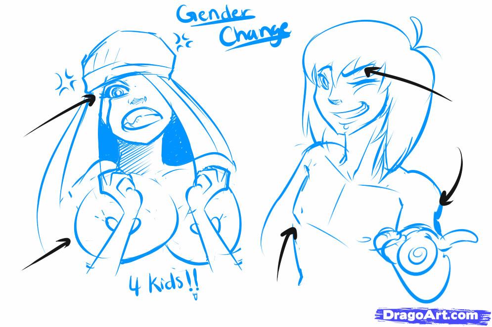 995x662 Draw Two People, Step - Two Drawing