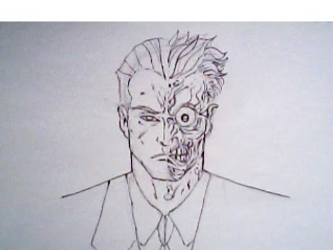 480x360 How To Draw Twoface From Batman - Two Face Drawing