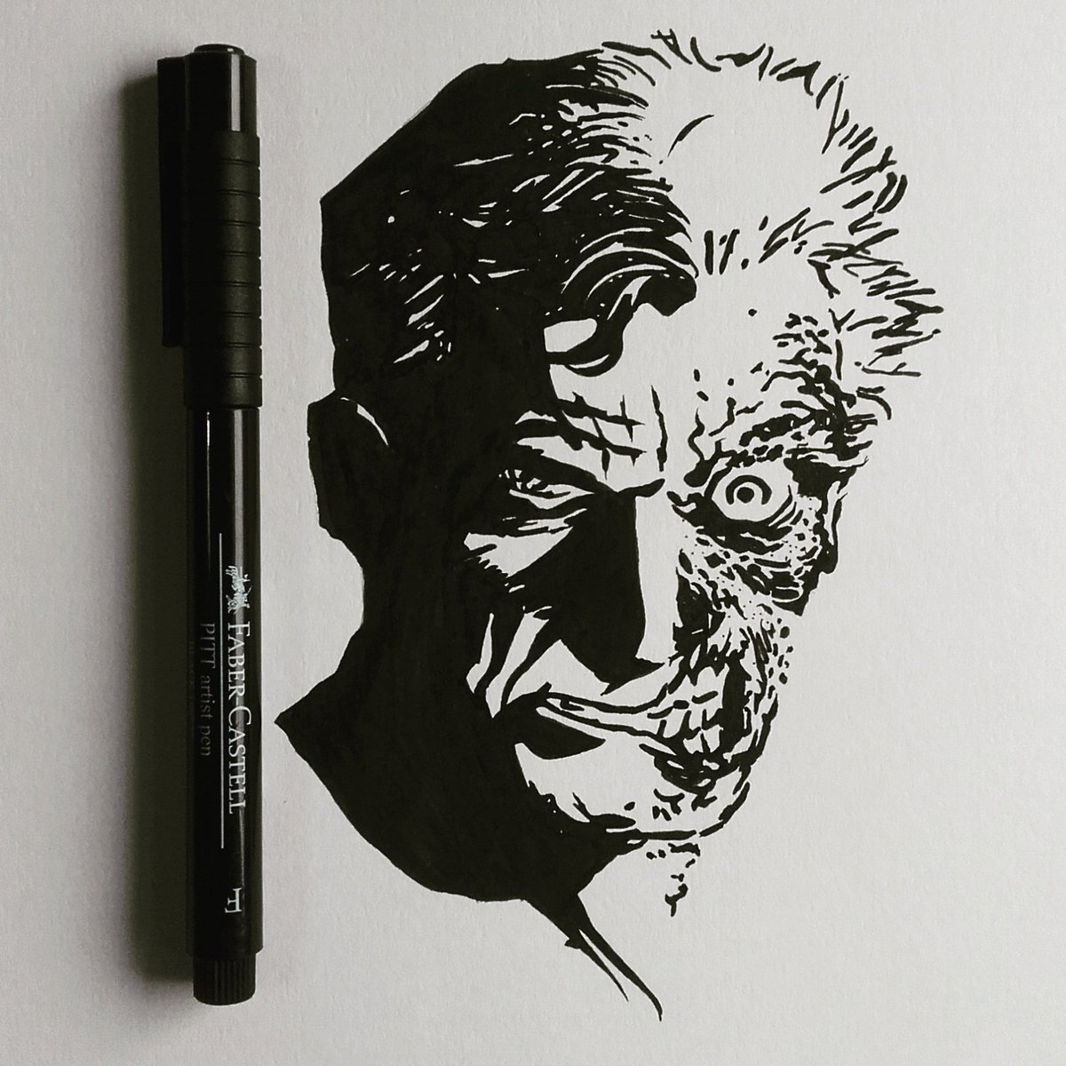 1200x1200 Designics On Twitter Two Face - Two Face Drawing