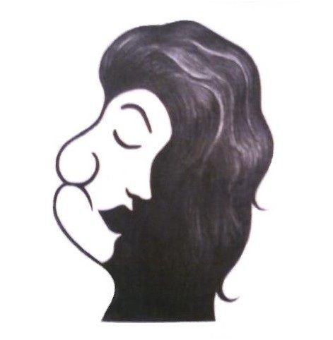 471x482 A Drawing - Two Faces In One Drawing