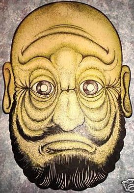 273x393 anonymous works topsy turvy mask of two faces illusion art - Two Faces In One Drawing