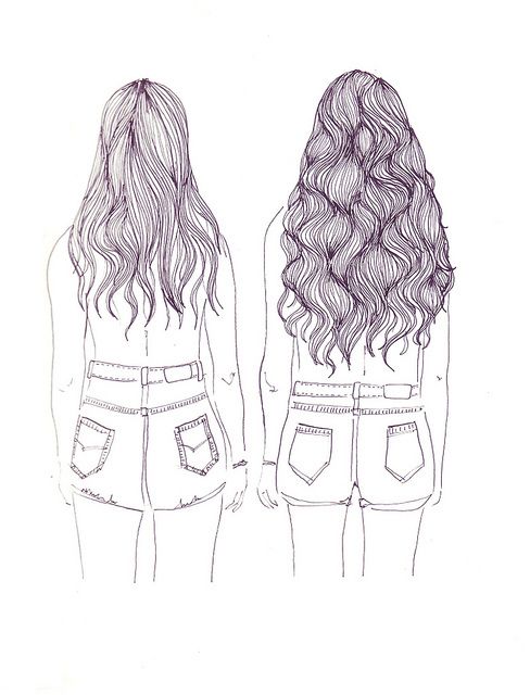 488x640 Totally Makes Me Think Of Darin And I! Haha Sketch Two Girls - Two Girls Drawing