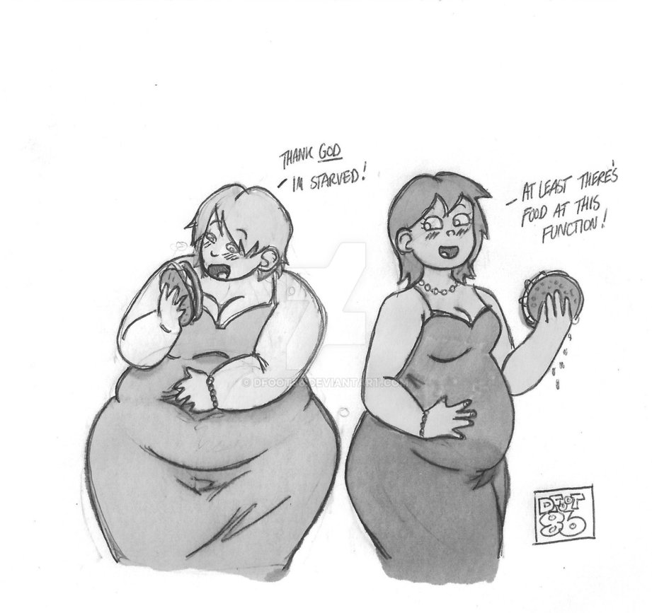 921x867 two girls, one company dinner - Two Girls Drawing