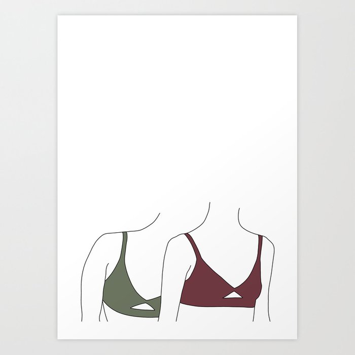 700x700 two girls minimal line drawing illustration - Two Girls Drawing