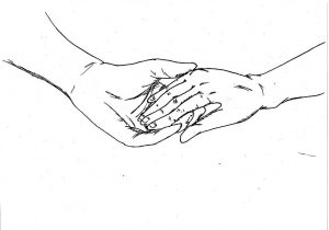 300x210 two hands holding each other drawing hand drawn tender hands - Two Hands Drawing Each Other
