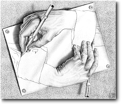 430x367 Drawing Hands' - Two Hands Drawing Each Other