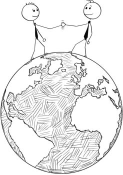 246x350 you searched for illustration of two hands shaking handshake - Two Hands Shaking Drawing