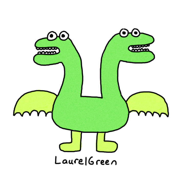 711x661 Two Headed Dragon - Two Headed Dragon Drawing