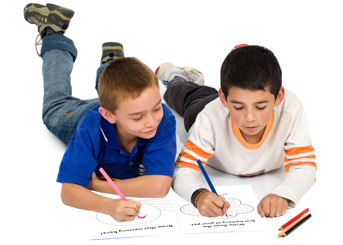 1200x857 Drawing For Children - Two Kids Drawing