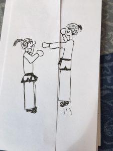 225x300 f is for fight ready christine hennebury - Two People Fighting Drawing