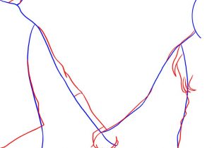 300x210 How To Draw Two Hands Holding Step - Two People Holding Hands Drawing