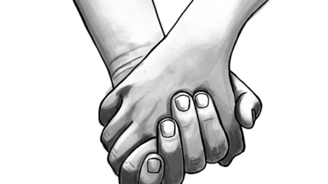 New People Holding Hands Drawing Sketch Easy 
