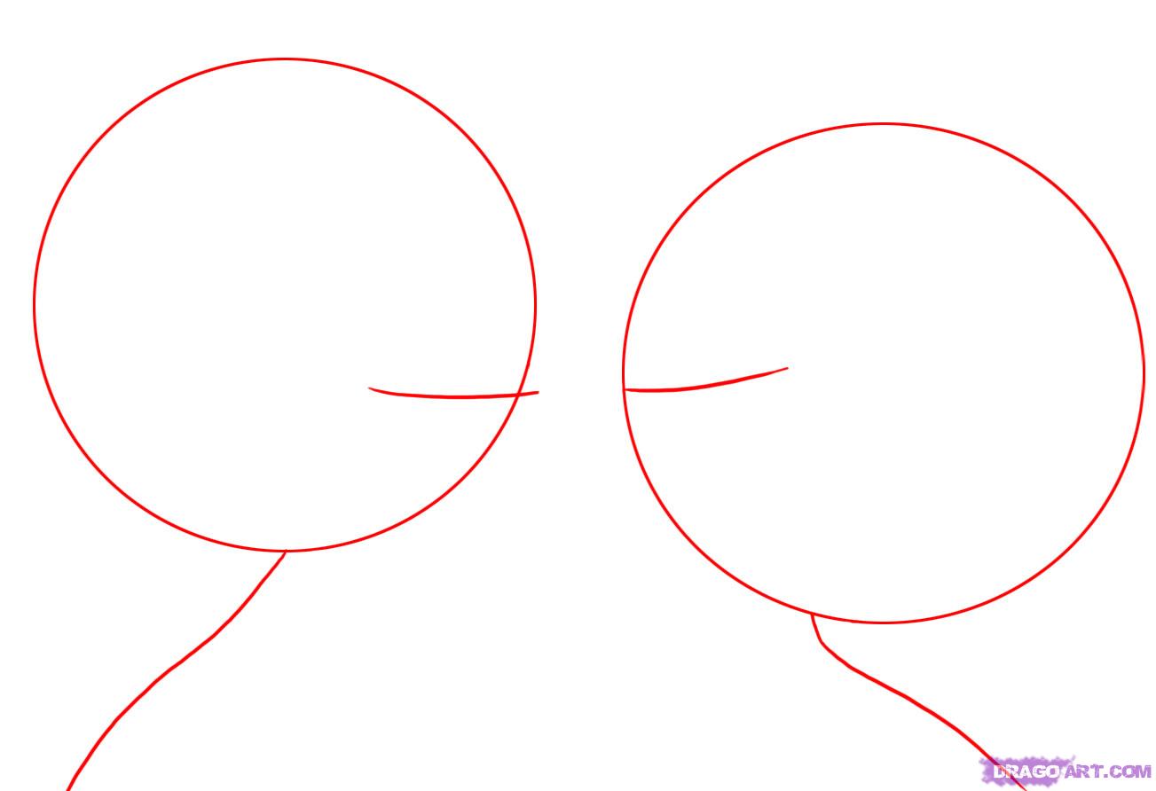 1303x892 how to draw people kissing, step - Two People Kissing Drawing