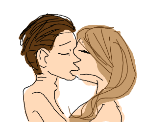300x250 recording two people kissing drawing - Two People Kissing Drawing