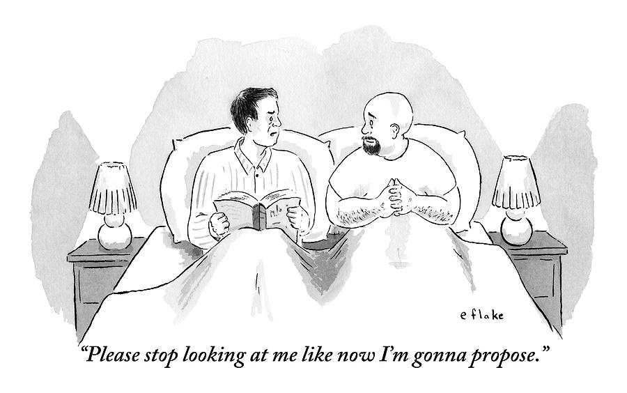 900x564 Two Men Are In Bed Together One Drawing - Two Pictures In One Drawing