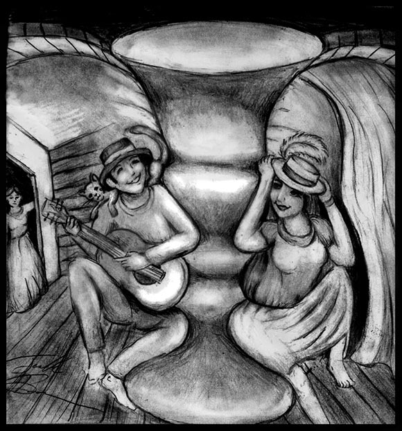 580x622 Amazing Optical Illusions That Will Play With Your Mind - Two Pictures In One Drawing