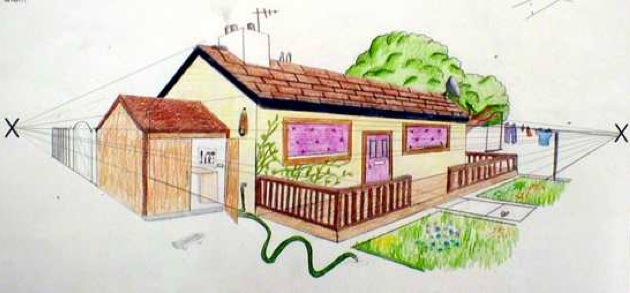 630x293 Two Point Perspective Drawing - Two Point Perspective Drawing