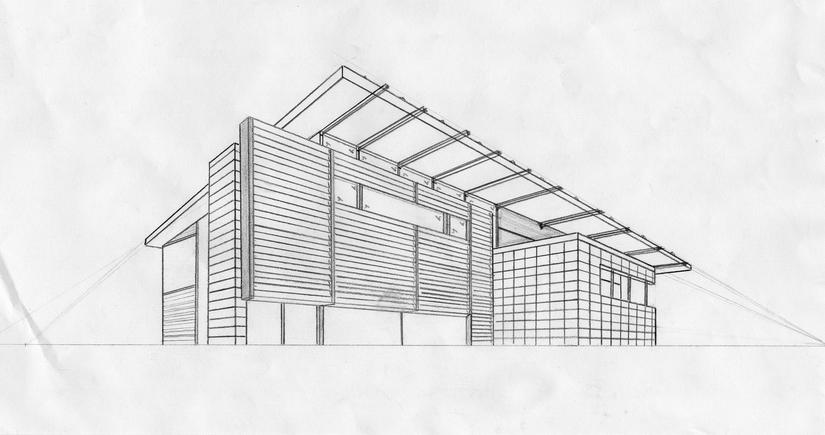 825x435 Point Perspective Drawing Of Housing Discoverdesign - Two Point Perspective Drawing