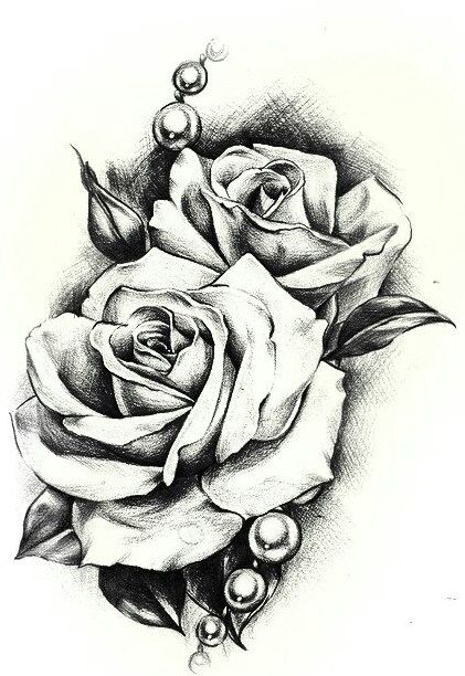421x612 hope for the best, prepare for the worst tattoos and piercings - Two Roses Drawing