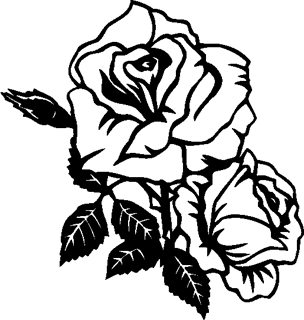 304x320 two roses flowers floral flowers and garland decals - Two Roses Drawing