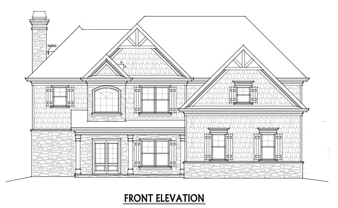 680x420 story bedroom rustic house floor plan - Two Story House Drawing