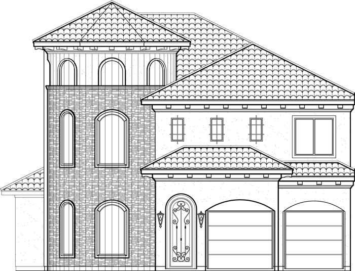 700x536 Residential New House Design, Two Story Housing Floor Plans - Two Story House Drawing