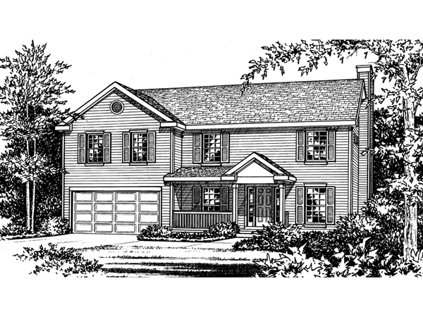 600x450 roosevelt ridge two story home plan house plans and more - Two Story House Drawing