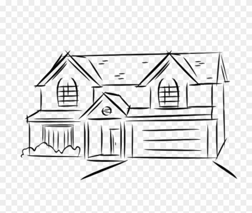 880x746 Floor Clipart Two Story House Line - Two Story House Drawing
