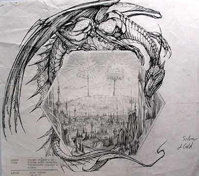 408x360 Two Trees Drawing - Two Trees Drawing